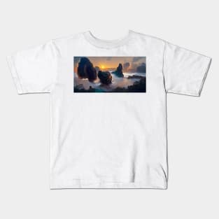 Rocks on the Shore Kids T-Shirt